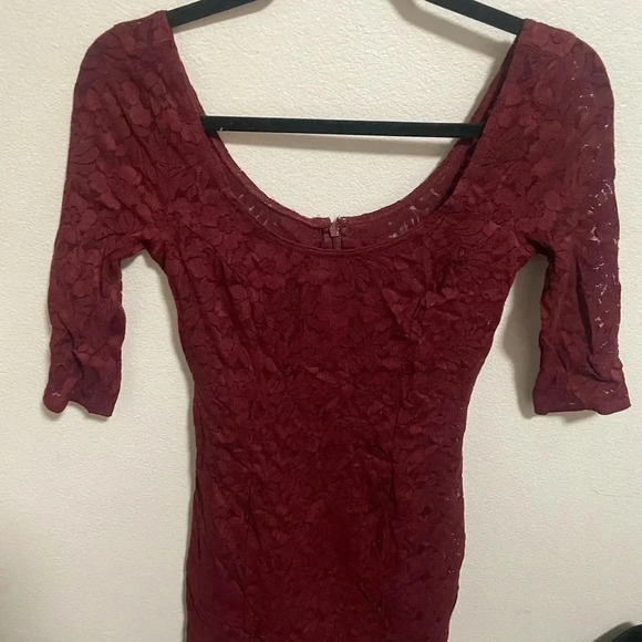 Abercrombie & Fitch burgandy dress size XL - Picture 2 of 6